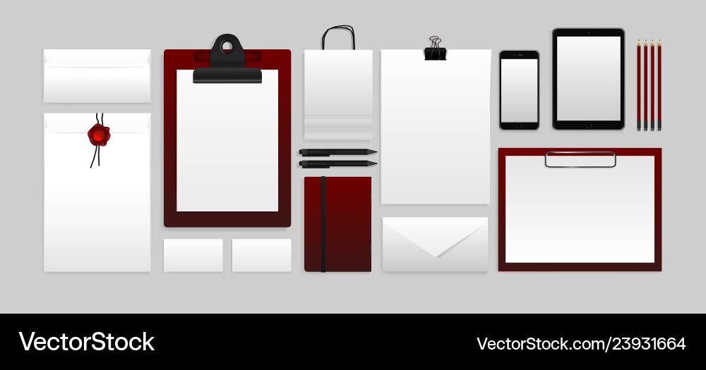 Template mockup documentation for business Template mockup documentation for business vector image
