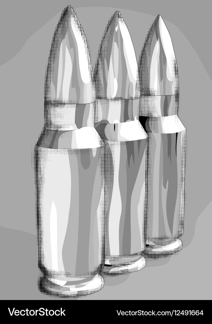 Three bullets in the row vector image