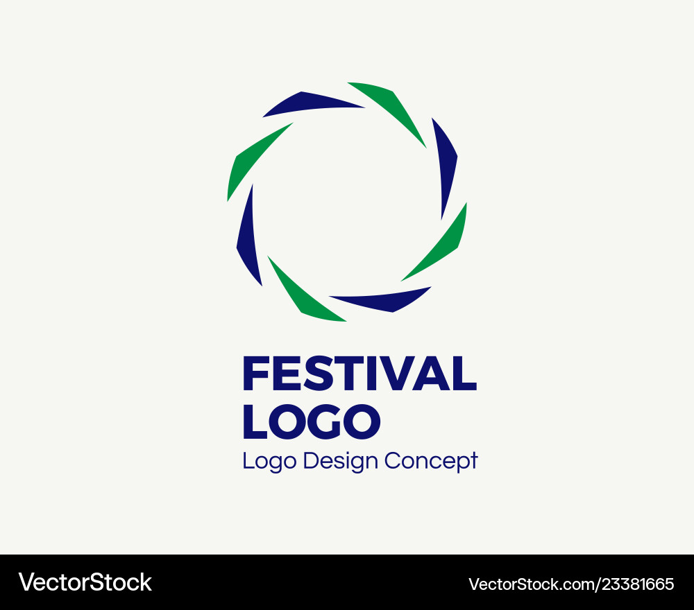 Abstract circular dynamic logo round shape icon vector image