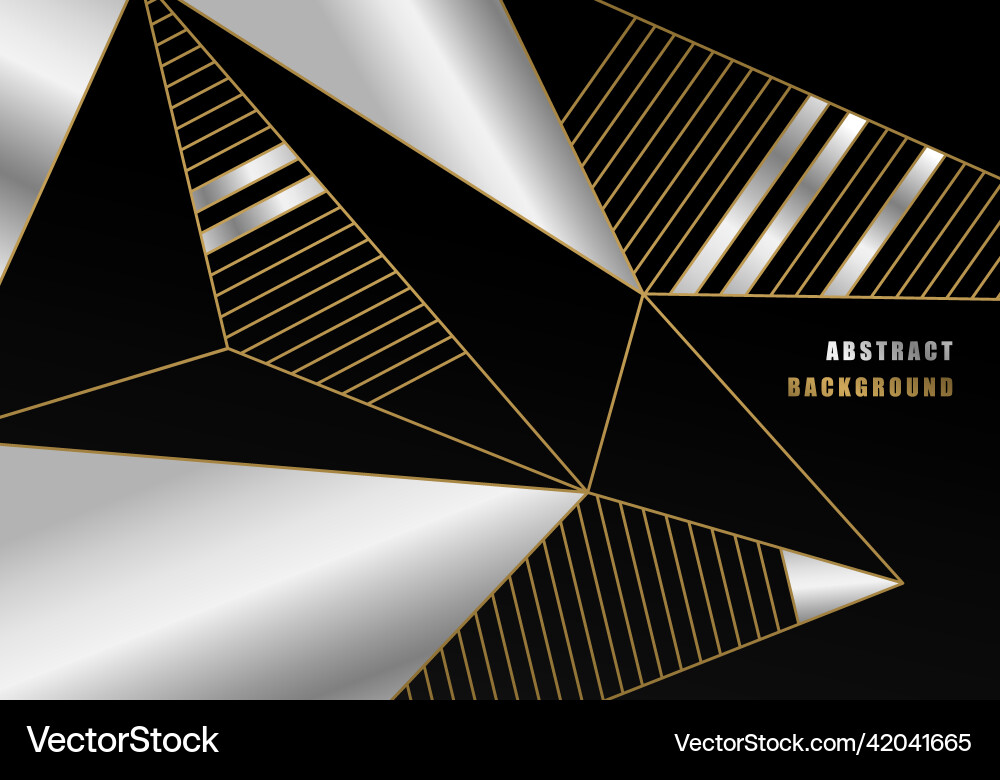 Abstract gold and silver plate design artwork vector image