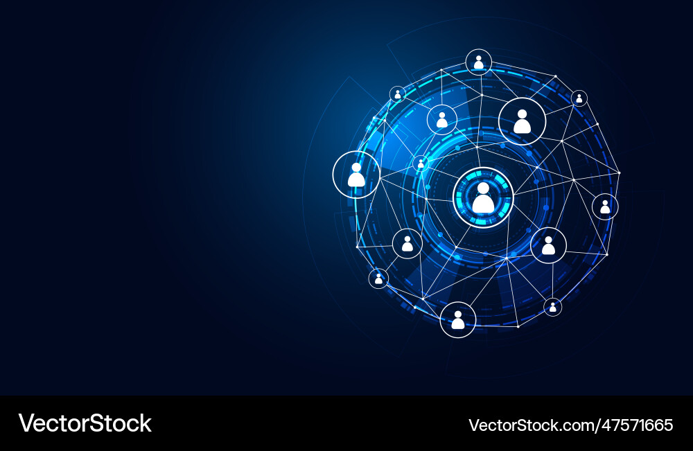 Abstract network connection digital hi-tech Abstract network connection digital hi-tech vector image