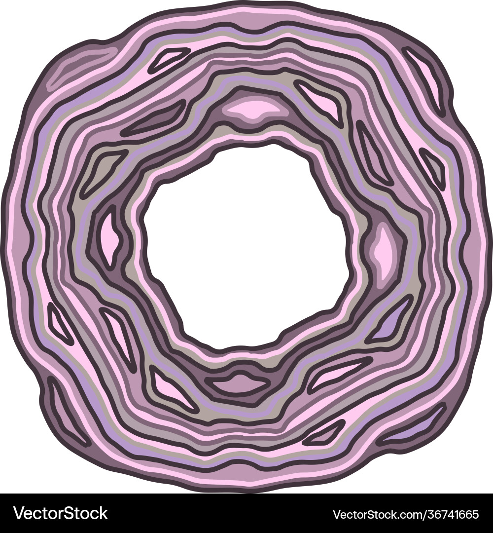 Abstract violet frame agate slice ripple texture Vector Image