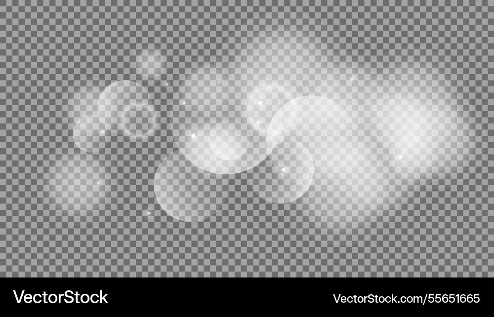 Bokeh circles on transparent background Bokeh circles on transparent background vector image
