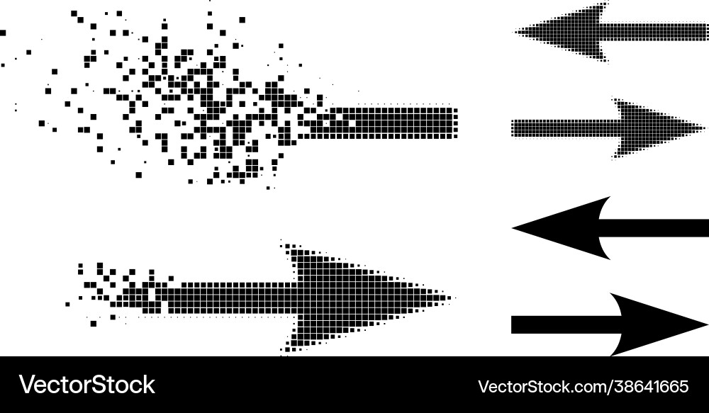 Burst und Halfton Pixel horizontaler Austausch Burst und Halfton Pixel horizontaler Austausch vektorbild