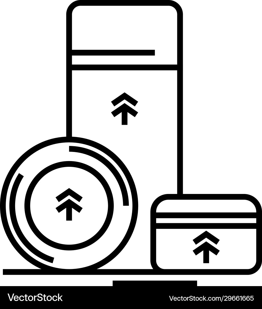 Cosmetic perfume line icon concept sign outline Cosmetic perfume line icon concept sign outline vector image