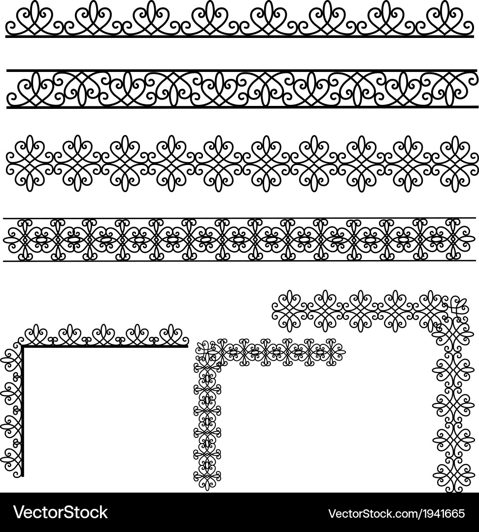 Elegant Black Border Collection vector image