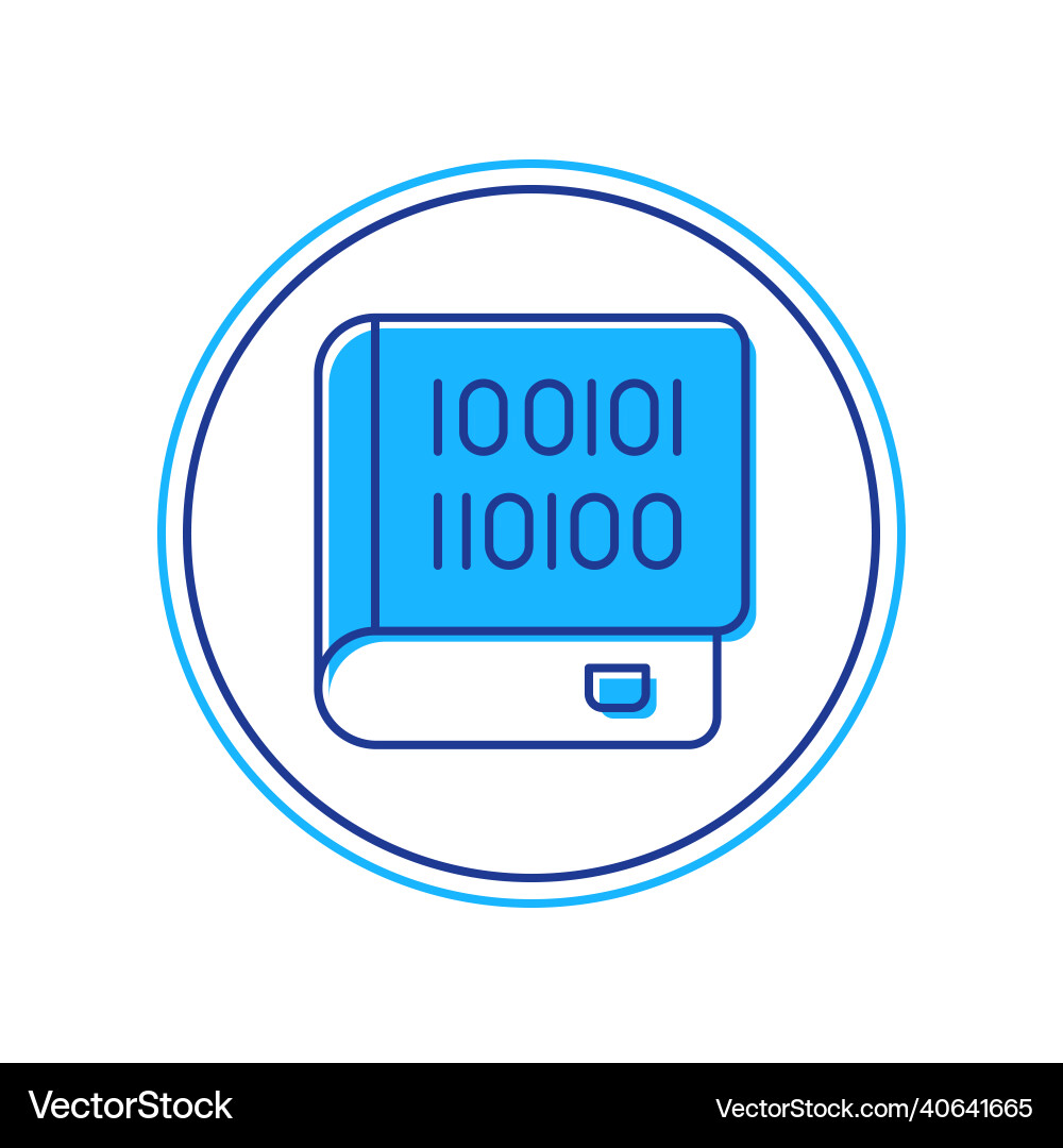 Filled outline books about programming icon Filled outline books about programming icon vector image