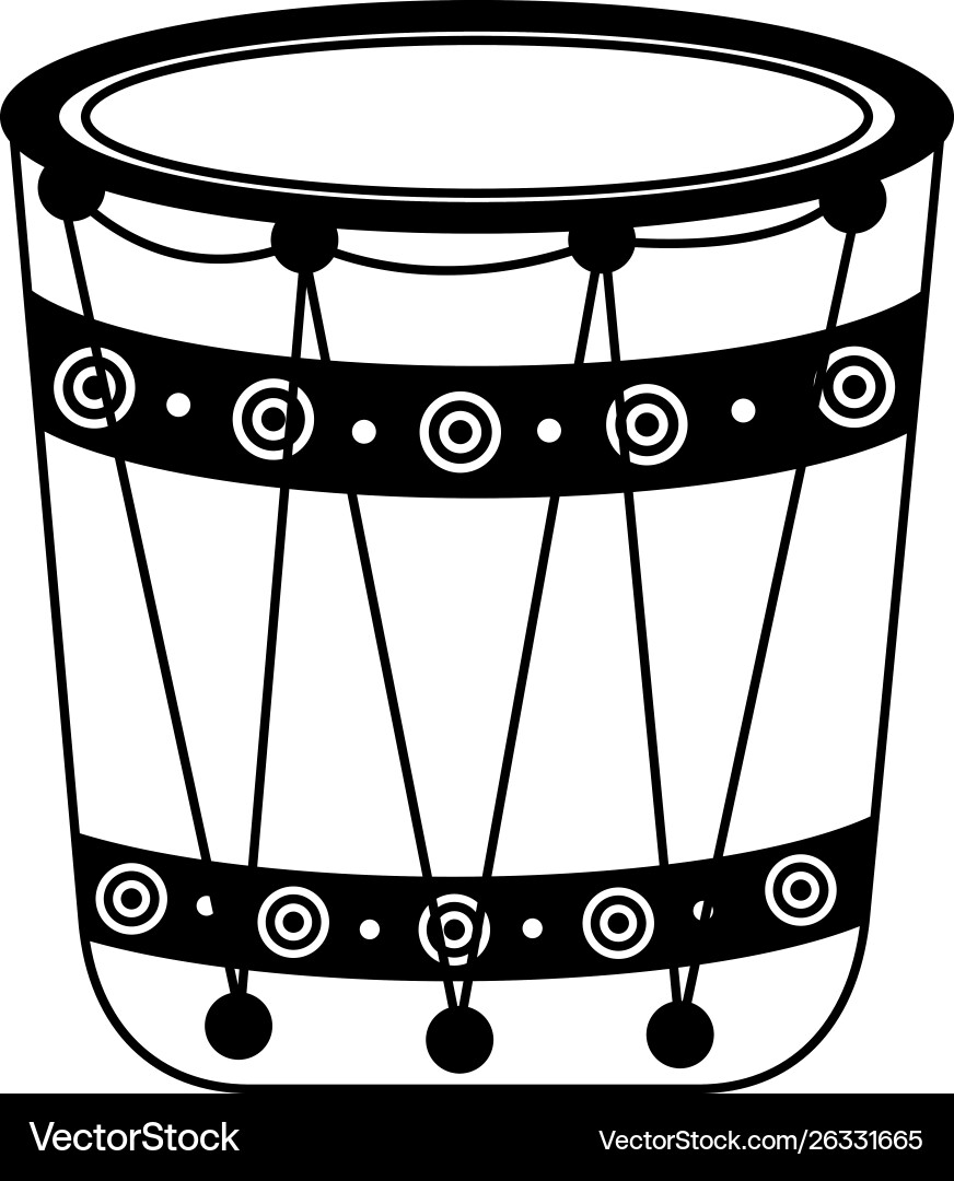 Indian folk drum instrument icon Indian folk drum instrument icon vector image
