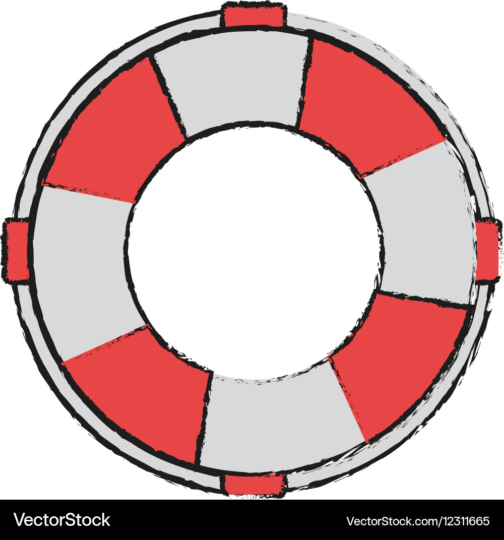 Isolated save float design vector image