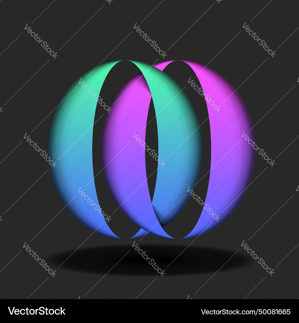 Overlapping letters oo initials logo calligraphy Overlapping letters oo initials logo calligraphy vector image