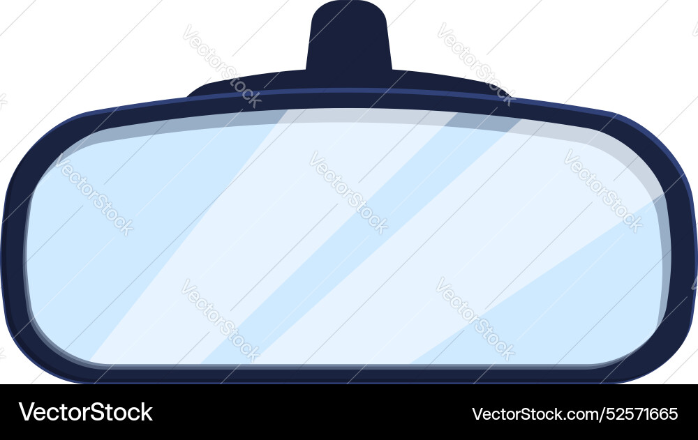 Rearview mirror reflecting nothing showing empty Vector Image