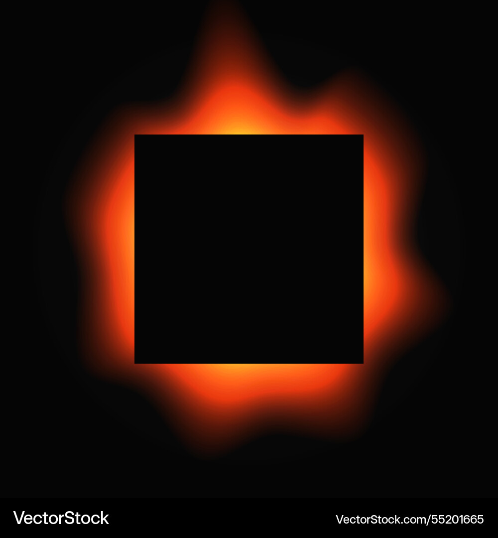 Square illuminate light frame with color gradient Square illuminate light frame with color gradient vector image