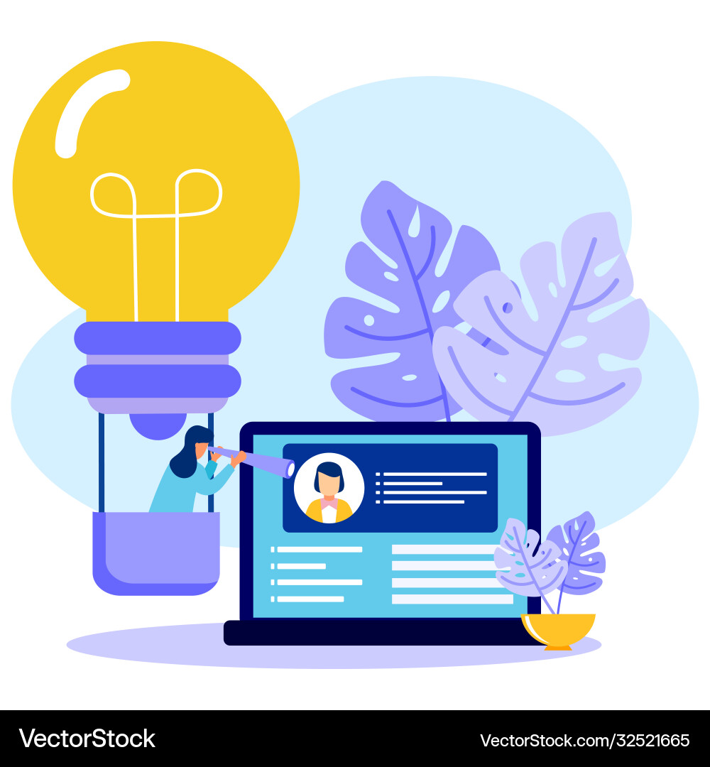 Young woman filling out forms modern concepts Young woman filling out forms modern concepts vector image
