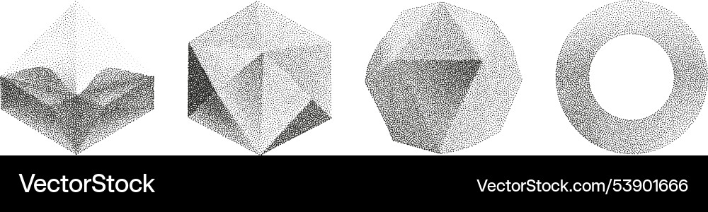 3d gradient geometric shapes with noise 3d gradient geometric shapes with noise vector image