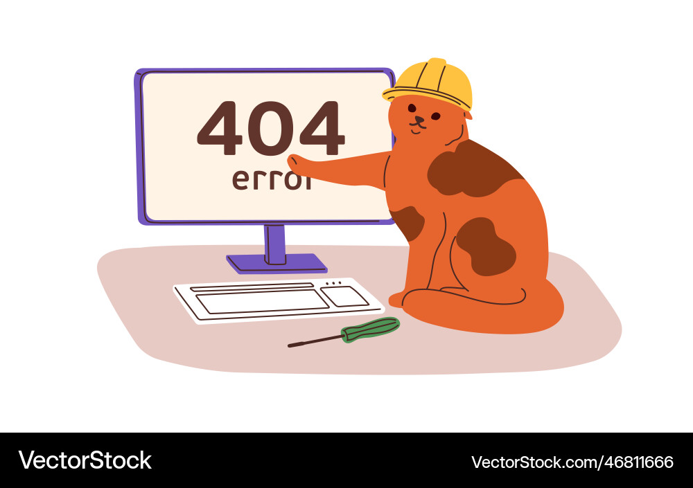 404 error page not found wrong website design Vector Image