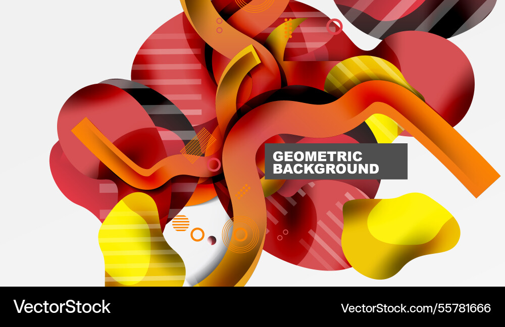 Abstract background - lines circles and liquid Vector Image