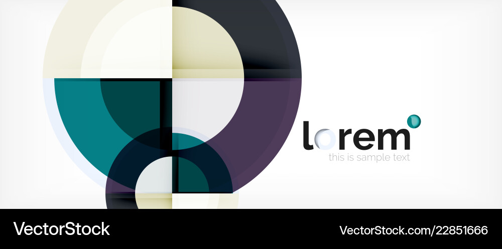 Abstract Colorful Round Shapes Background vector image
