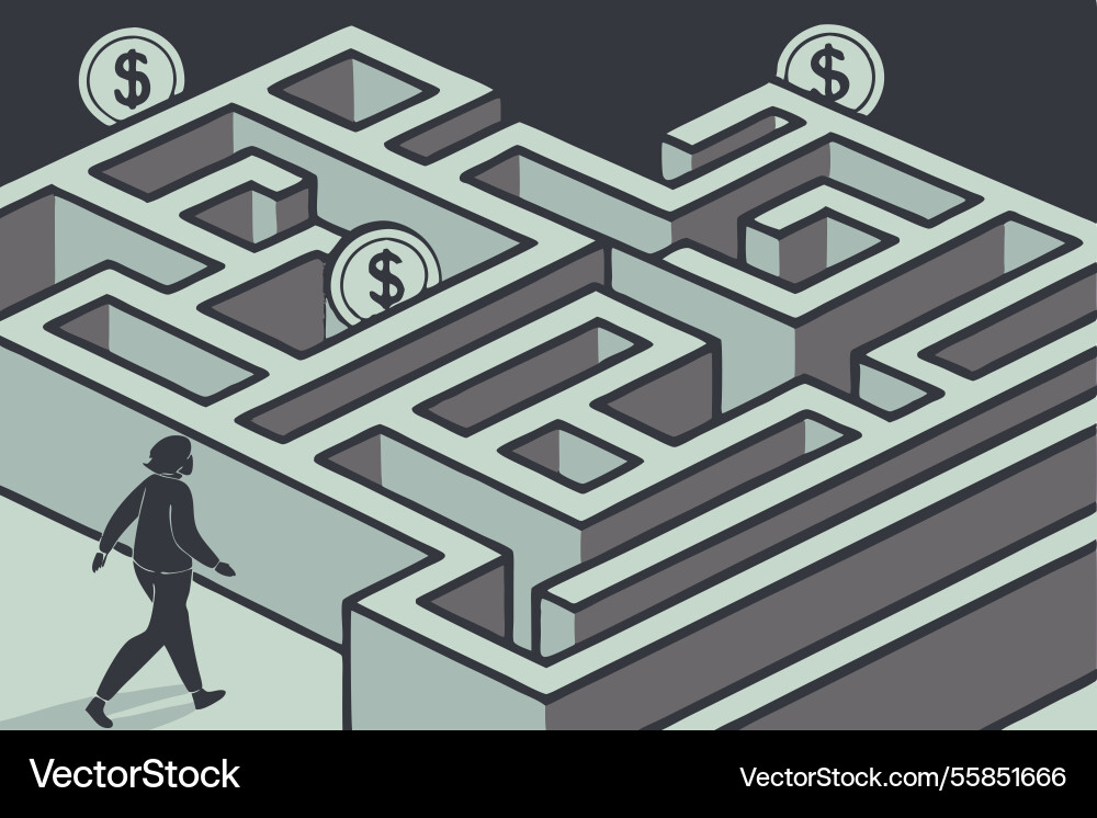 Abstract representation of a person navigating Abstract representation of a person navigating vector image