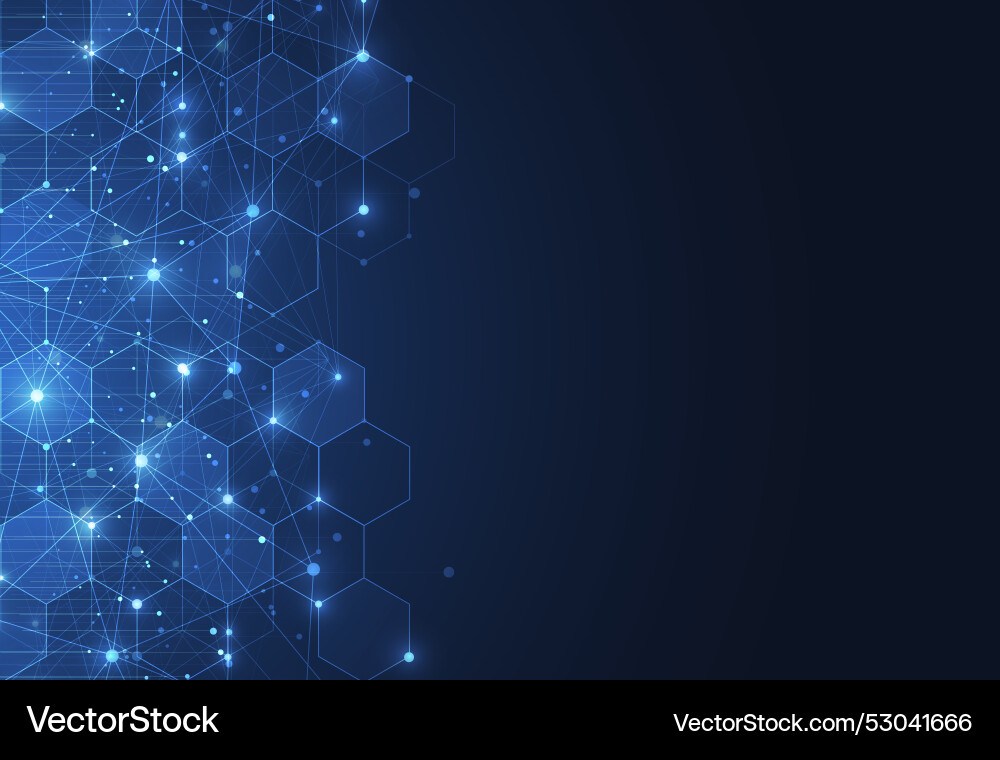 Abstract science template technology lines Vector Image