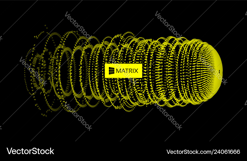 Array with dynamic particles 3d technology style Array with dynamic particles 3d technology style vector image