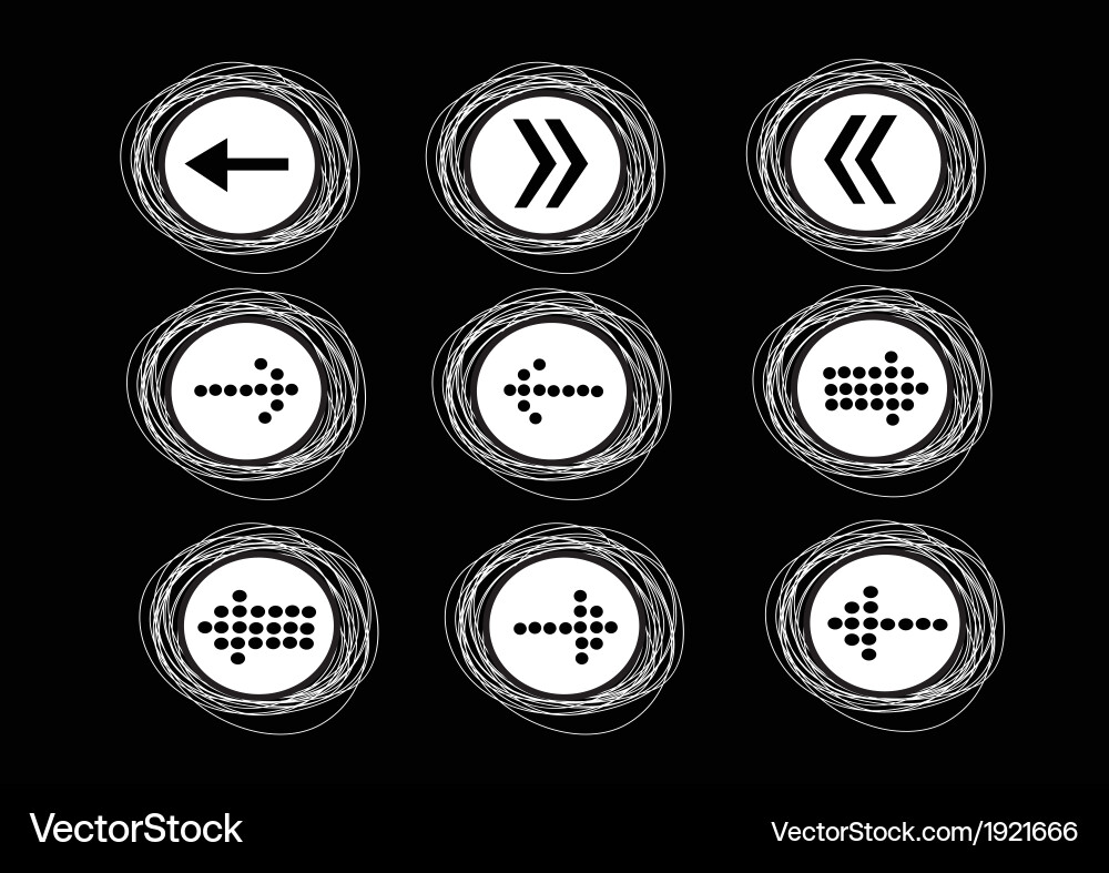 Arrow icons for web vector image