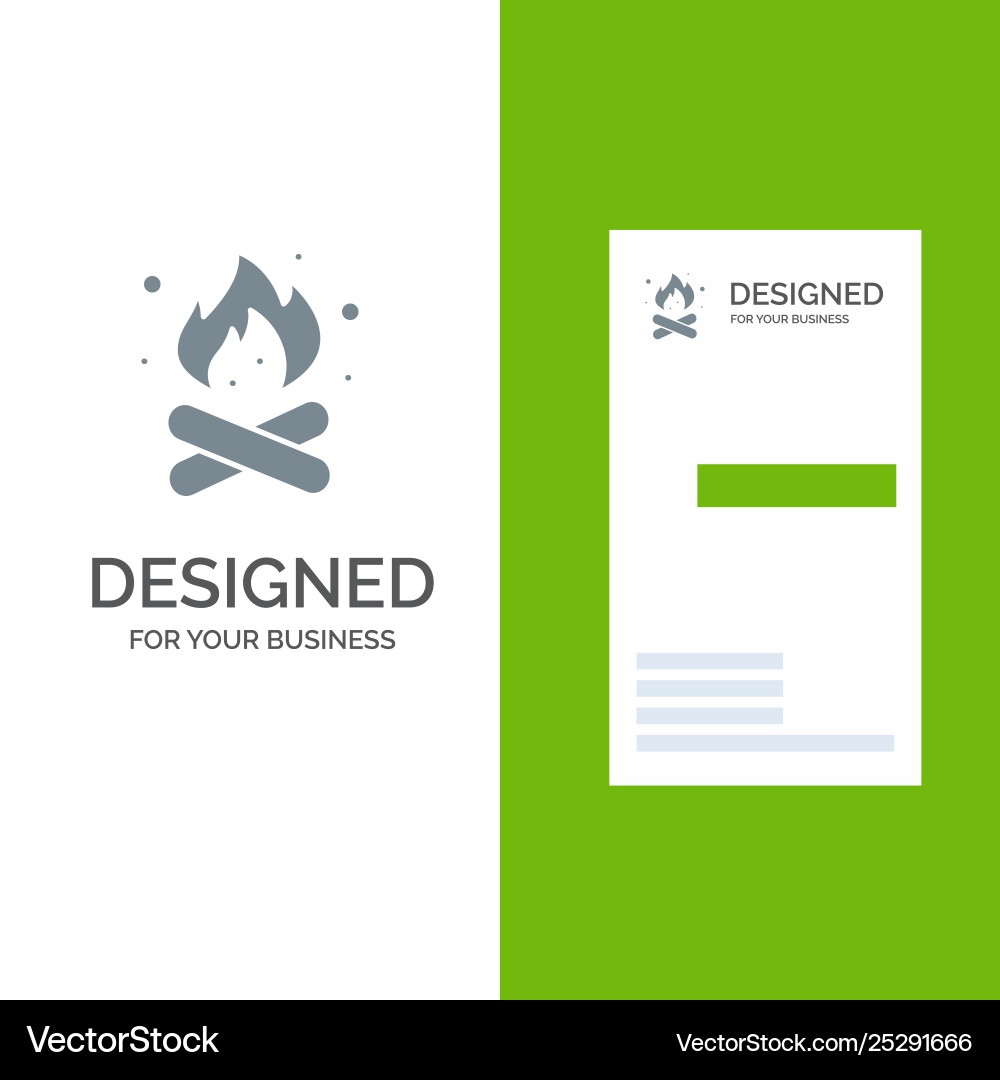 Camp camping fire hot nature grey logo design Camp camping fire hot nature grey logo design vector image