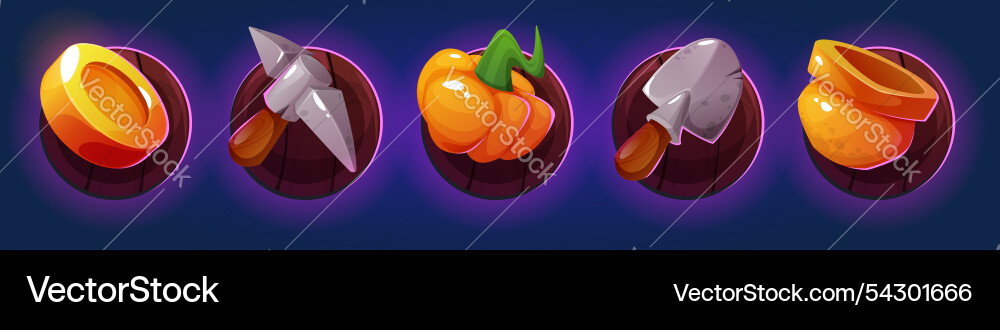 Farm themed game icons set Farm themed game icons set vector image