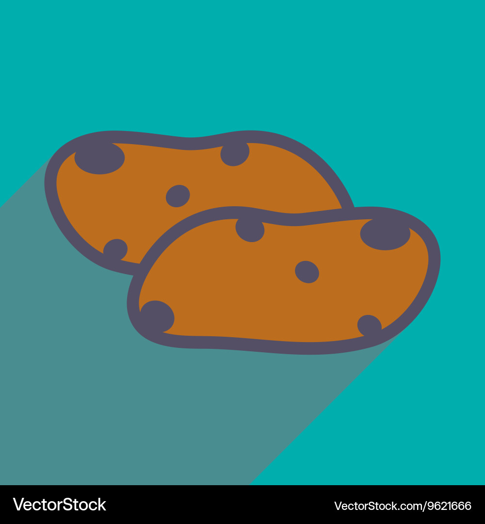 Flat with shadow icon and mobile application vector image
