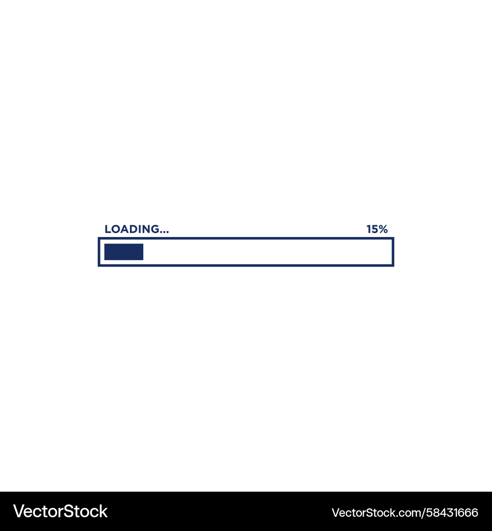 Loading Progress Bar Icon Vector Image