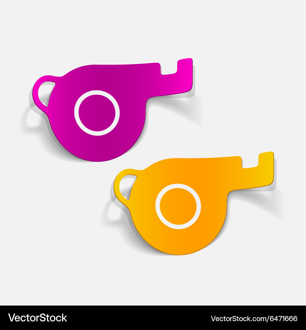 Realistic design element whistle Vector Image