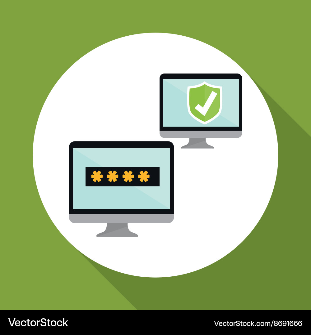 Security system design technology vector image