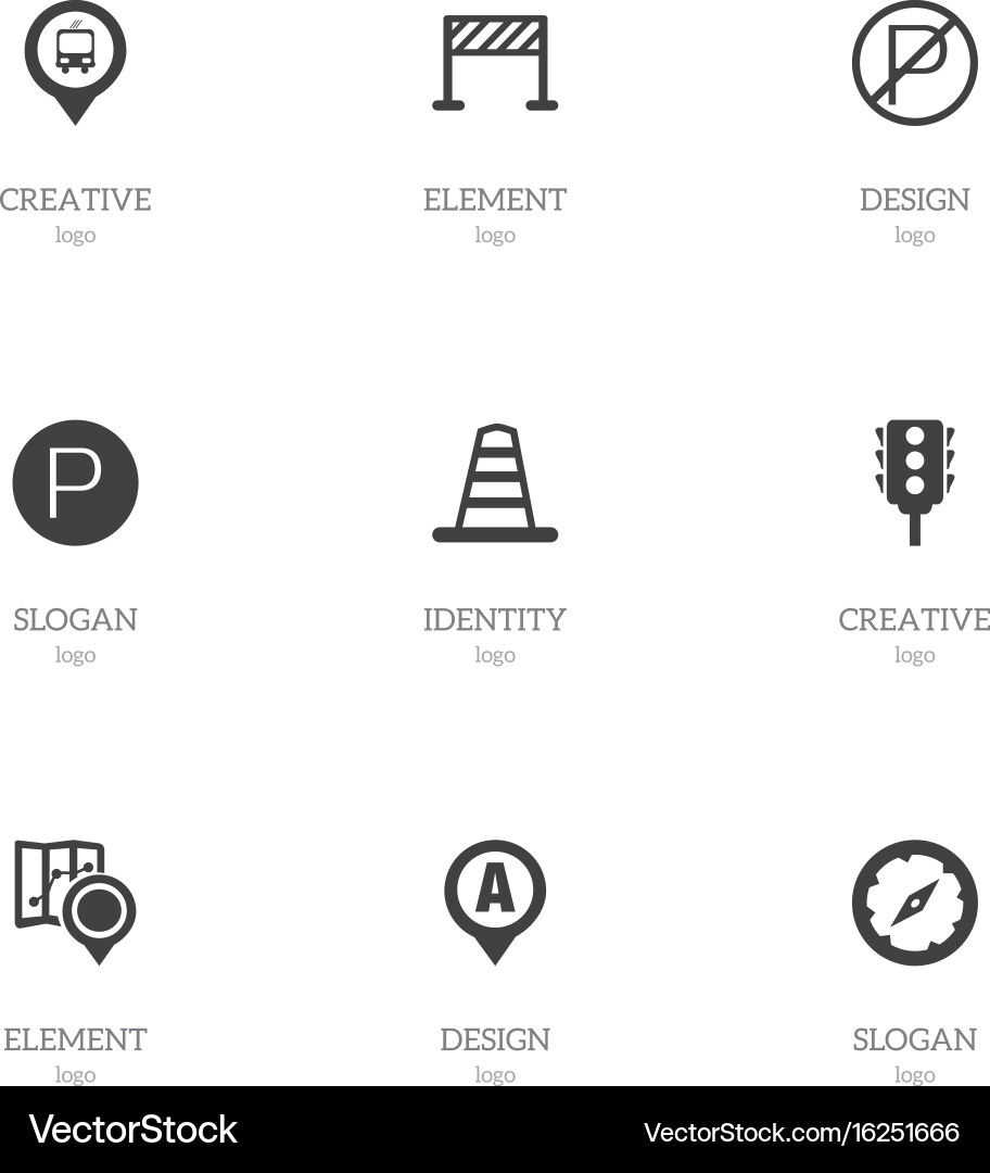 Set of 9 editable location icons includes symbols Vector Image