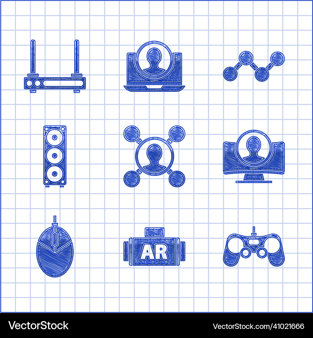 Set share ar augmented reality gamepad create Set share ar augmented reality gamepad create vector image