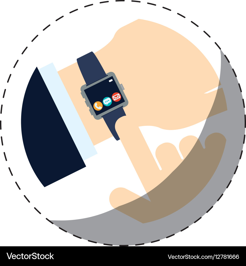 Smartwatch button thumbnail icon image vector image