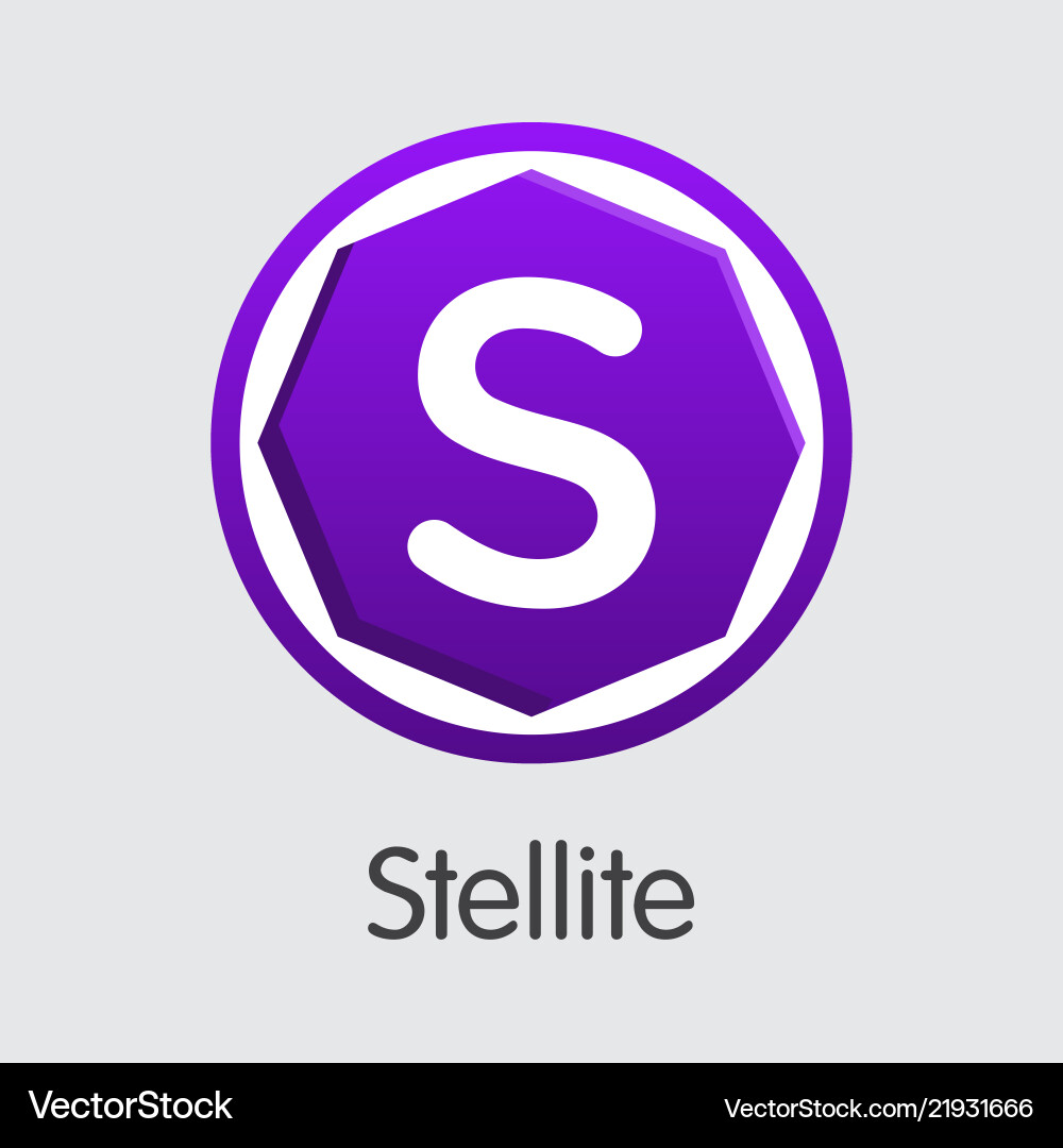 Stellite cryptocurrency xtl element Stellite cryptocurrency xtl element vector image