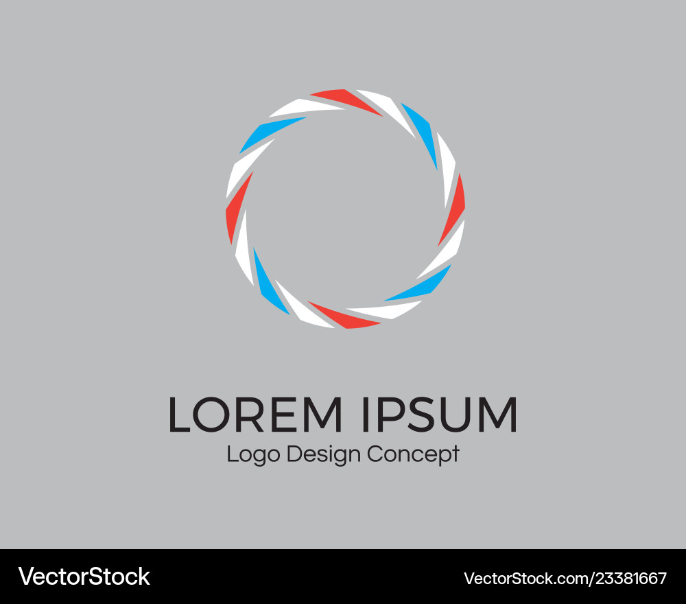 Abstract circular dynamic logo round shape icon Abstract circular dynamic logo round shape icon vector image