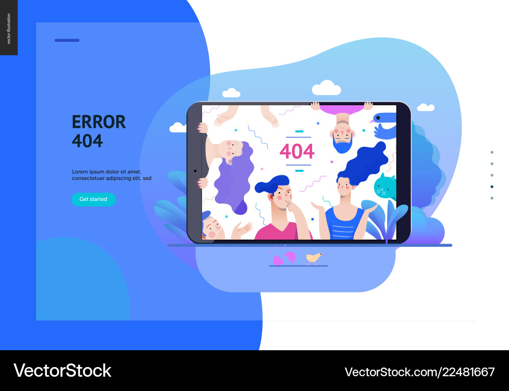Business series - error 404 web template Business series - error 404 web template vector image