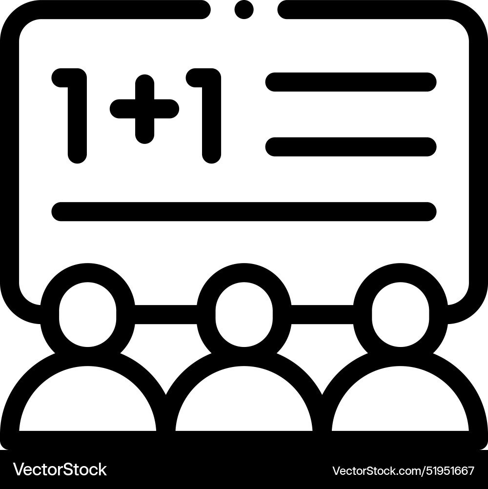 Class icon thin linear style design isolated Class icon thin linear style design isolated vector image