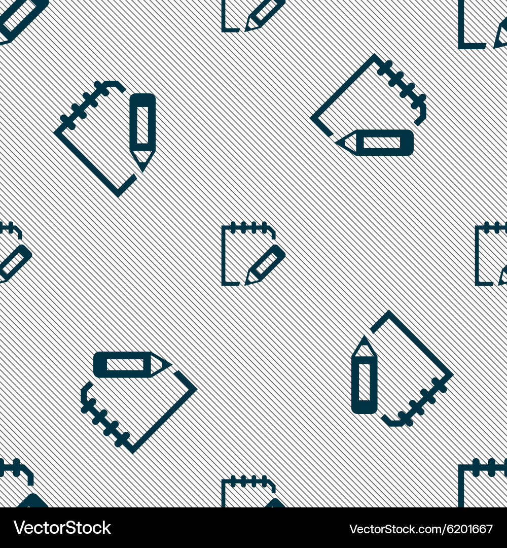 Edit document sign icon seamless pattern vector image