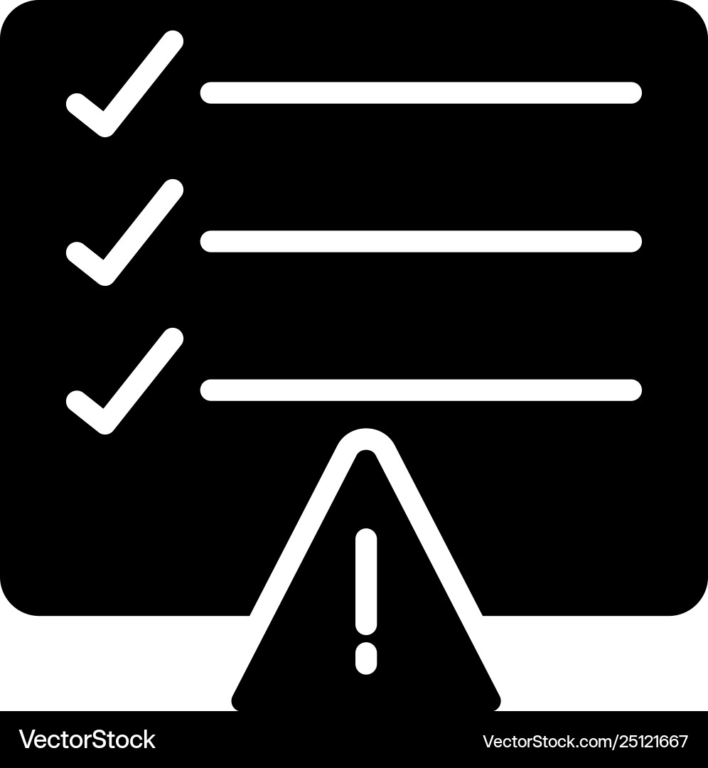 Error checklist Error checklist vector image