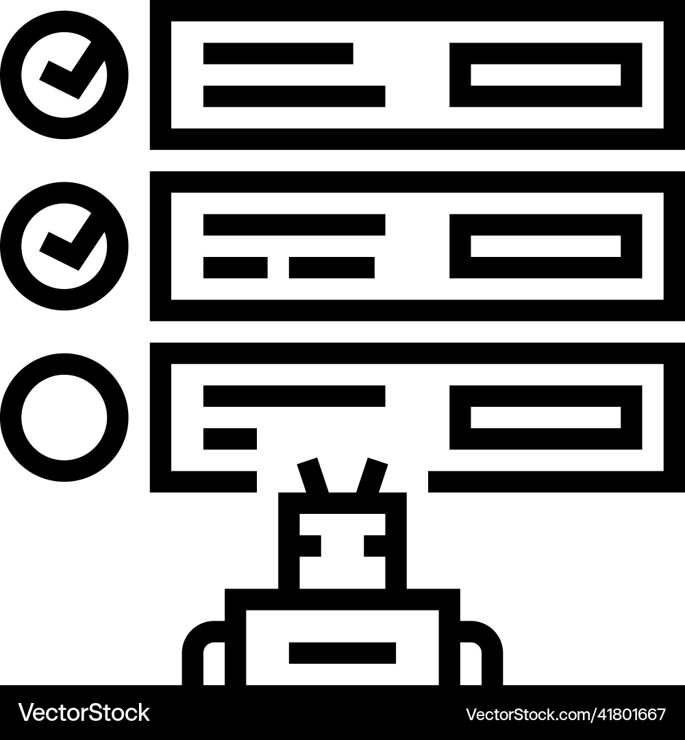 Guideline system line icon Guideline system line icon vector image