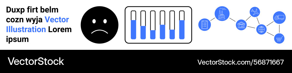 Progress indicators and abstract connections Progress indicators and abstract connections vector image