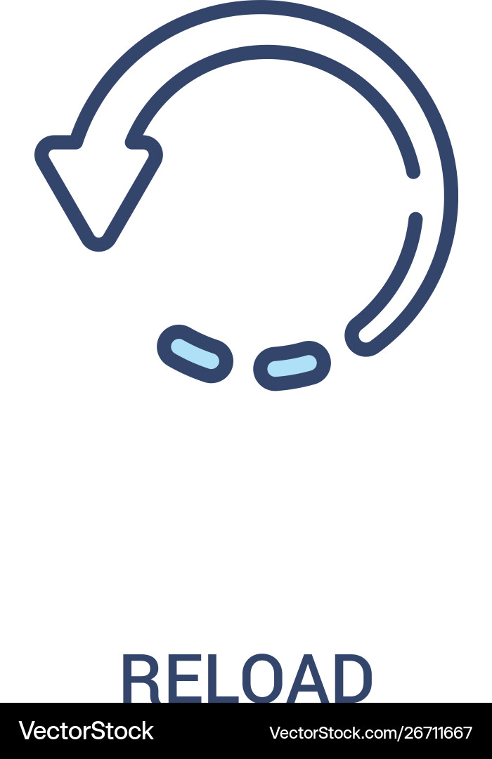 Reload concept 2 colored icon simple line element vector image