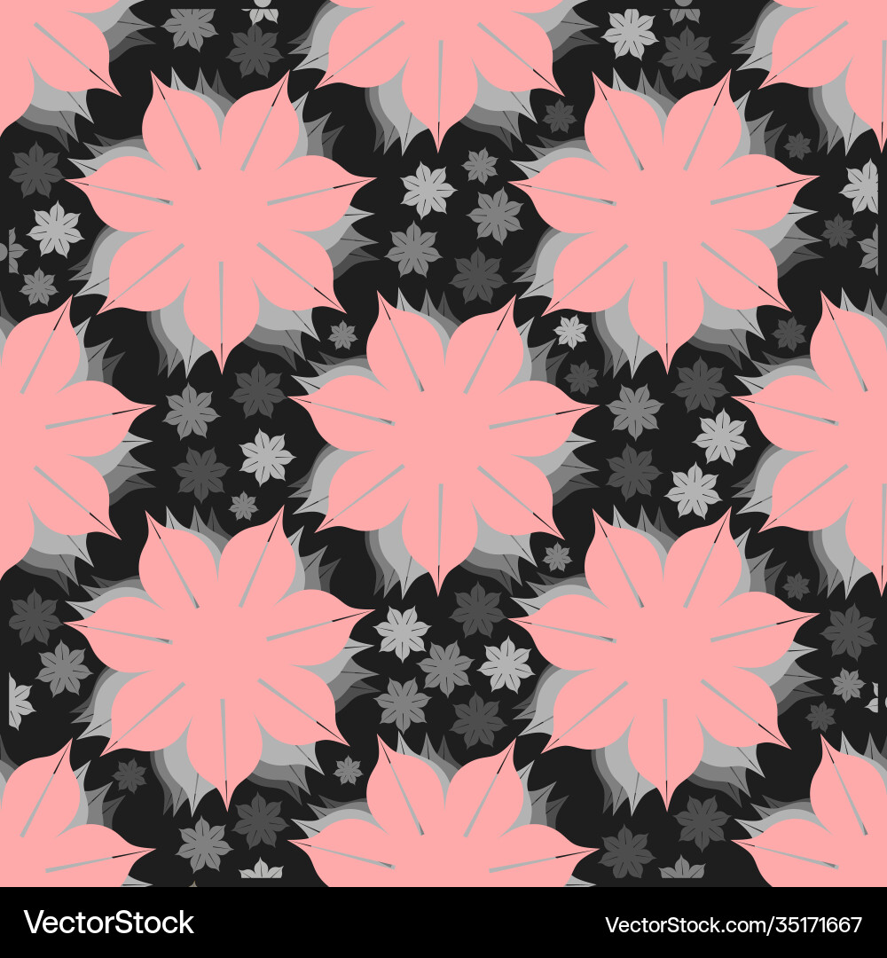Seamless pattern on black background image Vector Image