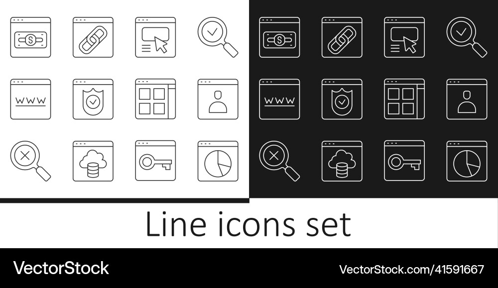 Set line graph chart infographic create account Set line graph chart infographic create account vector image