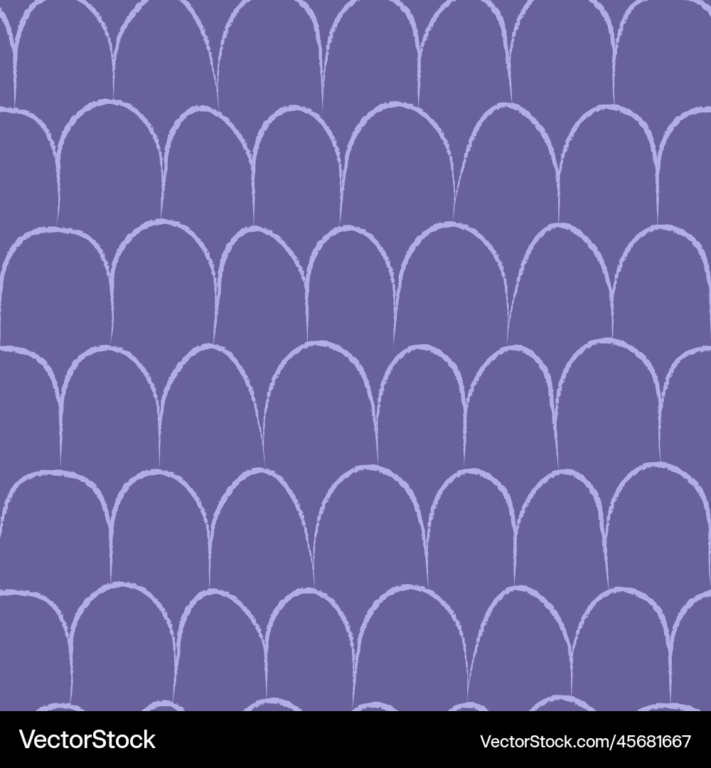 Simple seamless pattern with handdrawn scale vector image