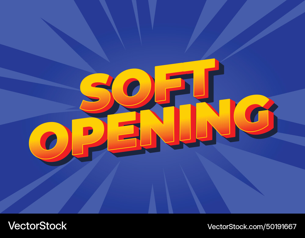 Soft opening text effect in 3d look and eye Soft opening text effect in 3d look and eye vector image