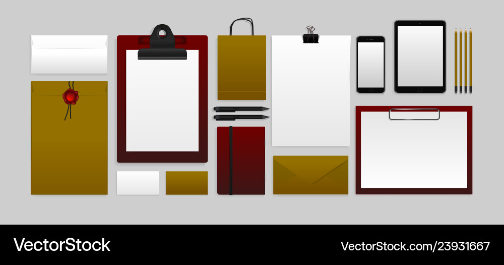 Template mockup documentation for business Template mockup documentation for business vector image