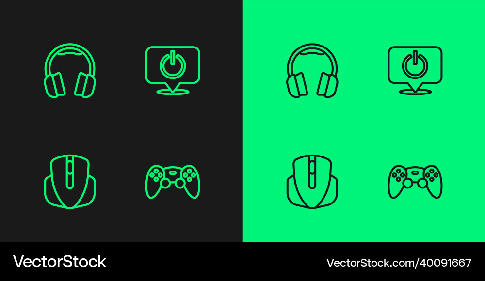 Zeilenspiel-Controller oder Joystick-Computer einstellen Vektorbild