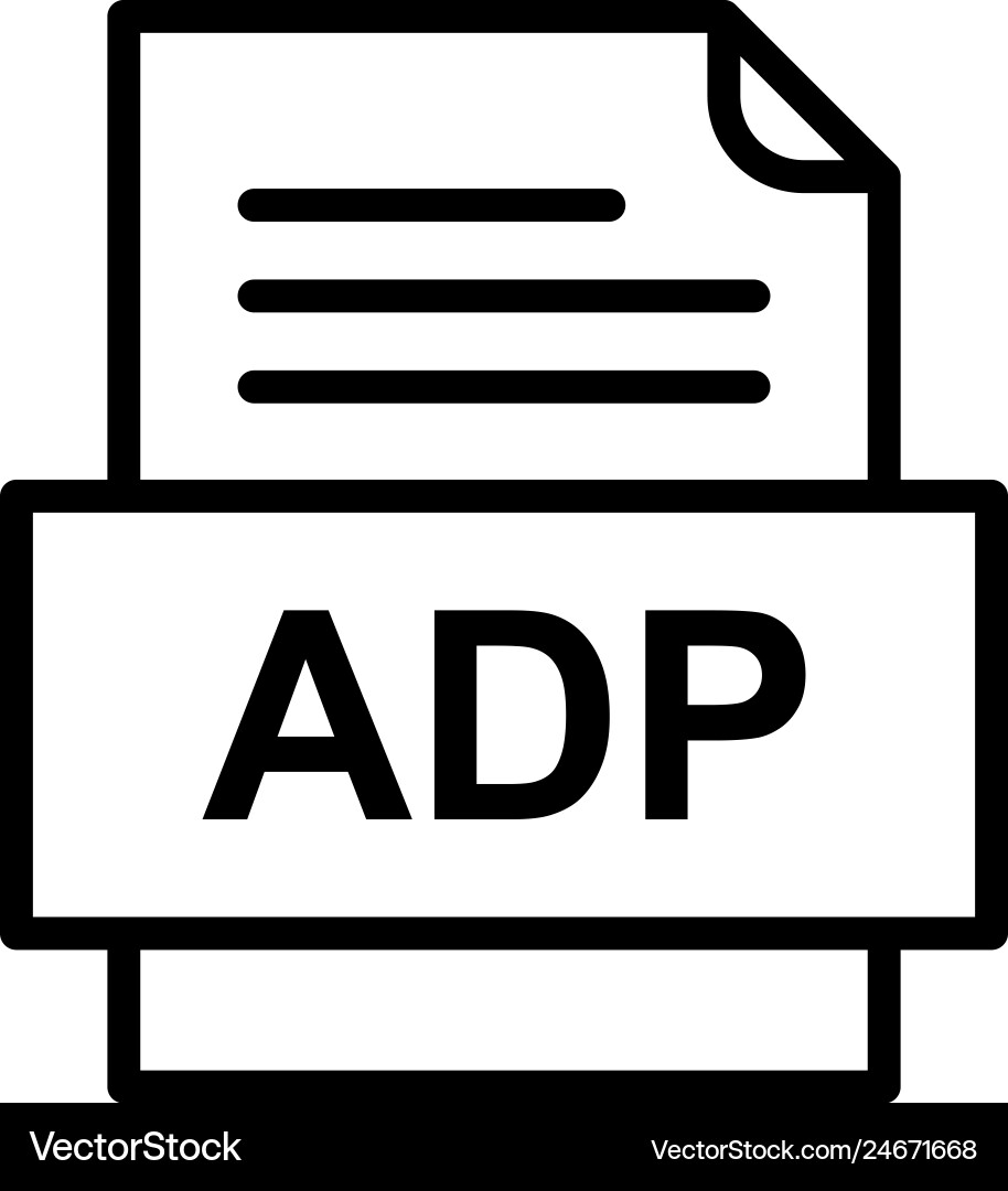 Adp file document icon Vector Image